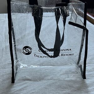 Clear Tote Bag with Black Handles